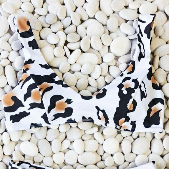 White Leopard Print Bikini Set - Picture 10 of 13